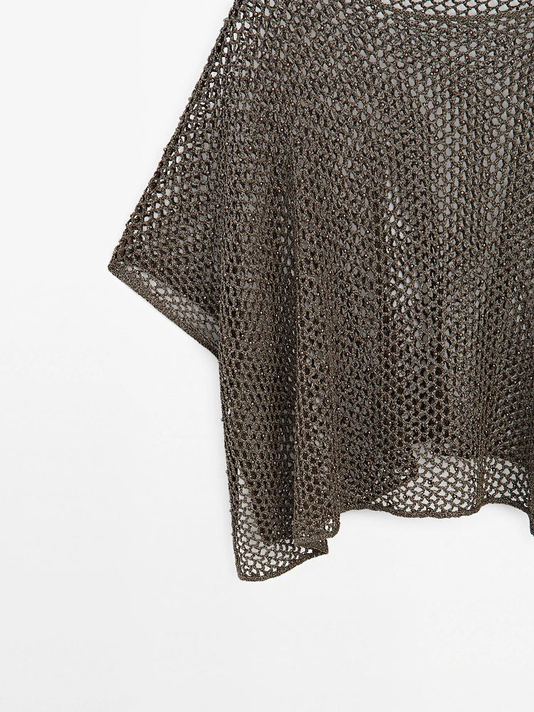 Short cutwork cape