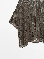 Short cutwork cape
