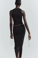 WASHED EFFECT HALTER TOP