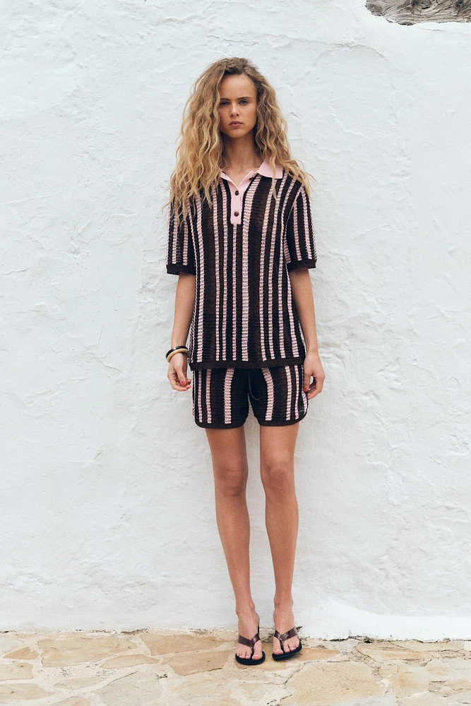 KNIT POLO SWEATER