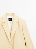 Blazer en lin mélangé
