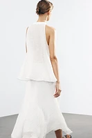 100% LINEN HALTER TOP ZW COLLECTION