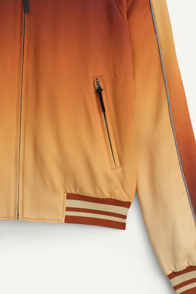 LIMITED EDITION OMBRE PRINT BOMBER JACKET