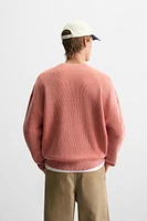 RIBBED WASHED SWEATER
