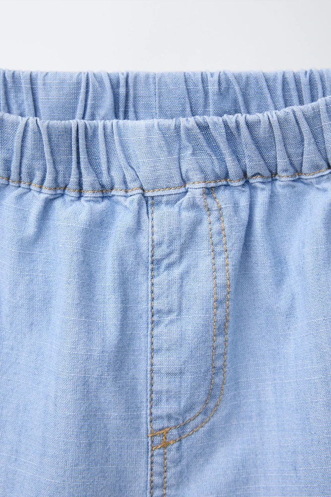 FLUID DENIM SHORTS