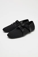 ELASTIC MESH BALLET FLATS