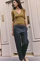 PANTALON Z1975 CHINO DENIM CEINTURE TRESSÉE