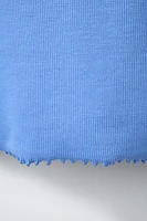 T-SHIRT CÔTELÉ BRODÉ