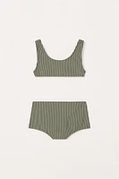 STRIPED HIGH-WAISTED BIKINI TOP LIMITED EDITION