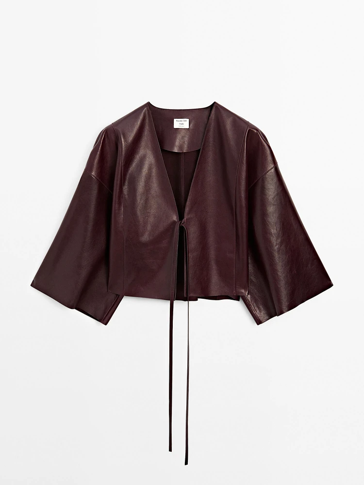 Kimono col V cuir nappa - STUDIO