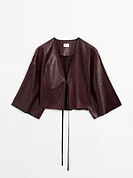 Kimono col V cuir nappa - STUDIO