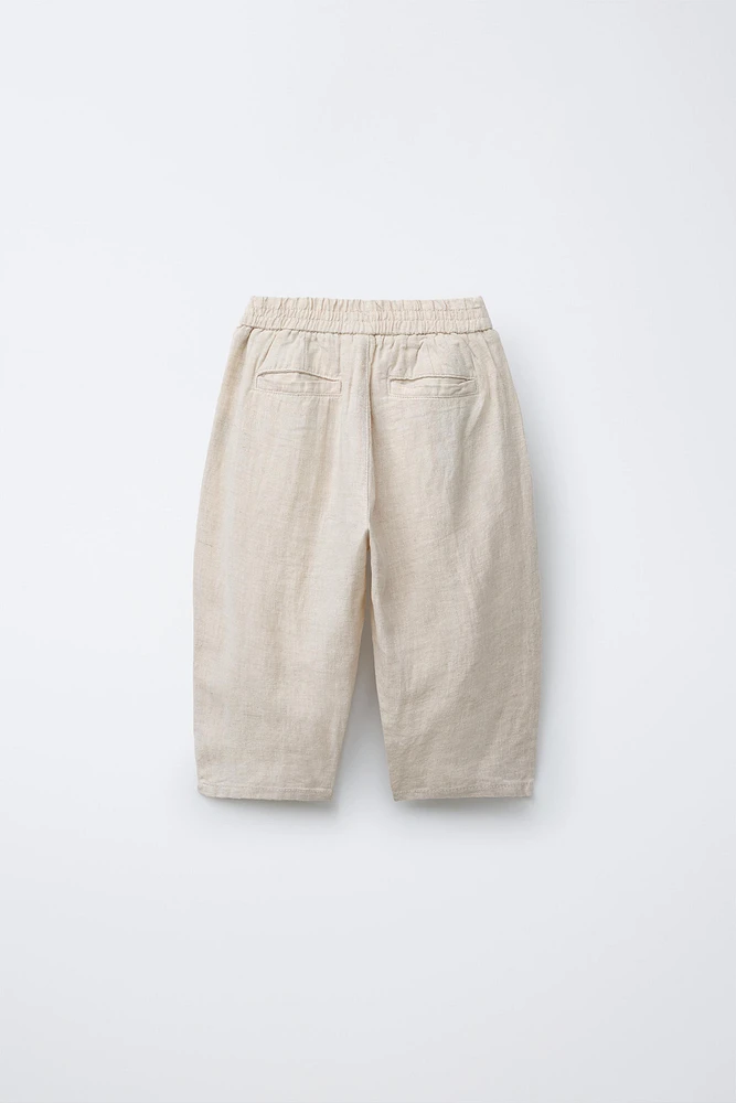 PANTALON BALLON 100 % LIN
