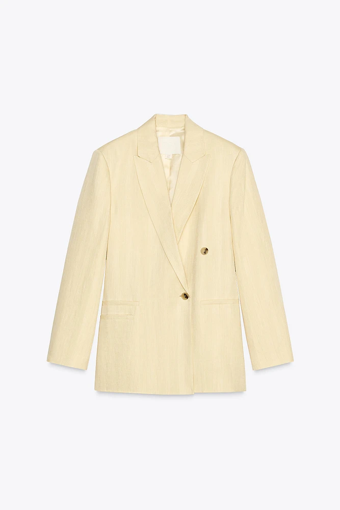 MINIMAL LINEN BLAZER ZW COLLECTION