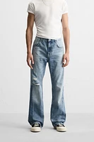 RIPPED FLARE FIT JEANS