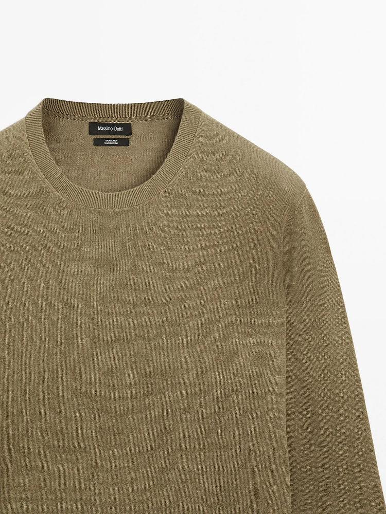 Pull en maille 100 % lin