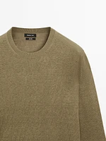 Pull en maille 100 % lin