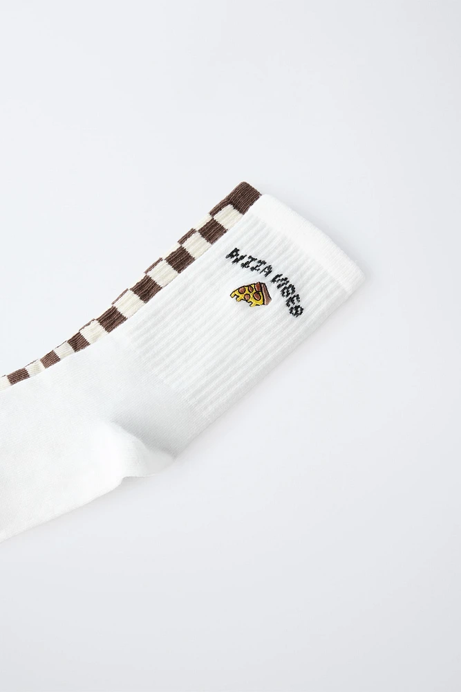 TWO PACK OF PRINTED SOCKS
