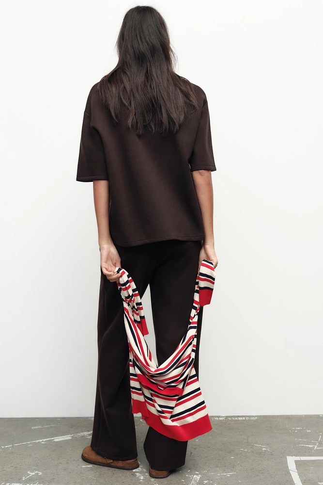 ZIP POLO COLLAR TOP