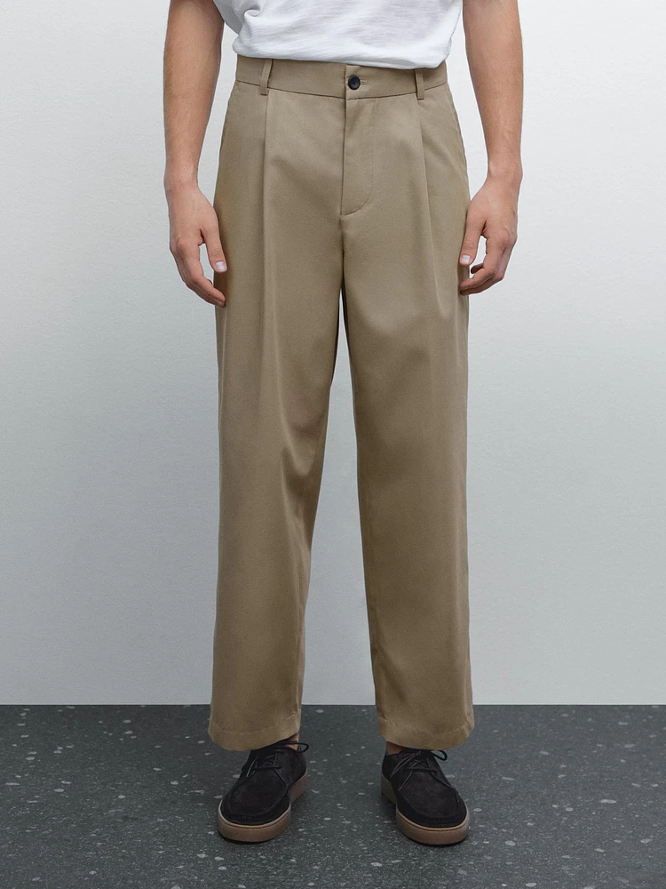 Relaxed-fit trousers with dart detail