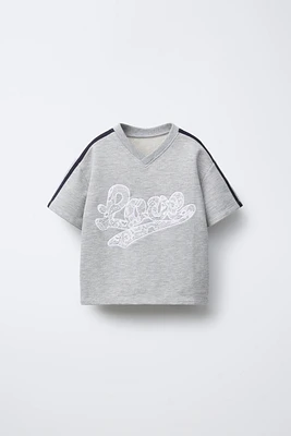 LACE TEXT T-SHIRT