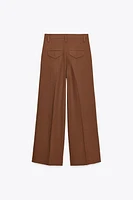 LINEN BLEND PLEATED PANTS ZW COLLECTION