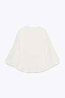 FLOWY CREPE BLOUSE
