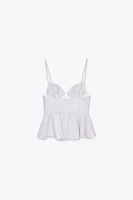 VOLUMINOUS STRIPED POPLIN TOP