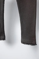 LEGGING WAFFLE À DENTELLE
