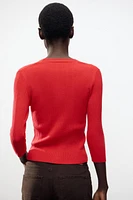GILET EN MAILLE CÔTELÉE