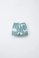 FISH PRINT BERMUDA SHORTS