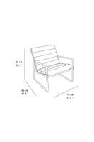 METAL AND LEATHER ACCENT CHAIR