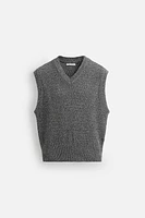 RELAXED FIT KNIT VEST