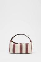 STRIPED FABRIC CITY BAG