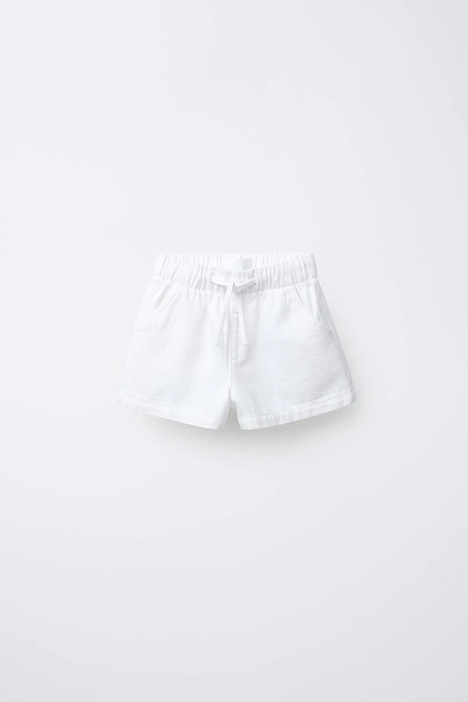 BERMUDA EN DENIM ÉLASTIQUE
