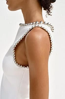 SHORT BEADED KNIT DRESS