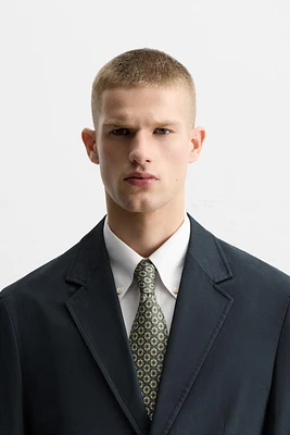 GEOMETRIC 100% SILK TIE