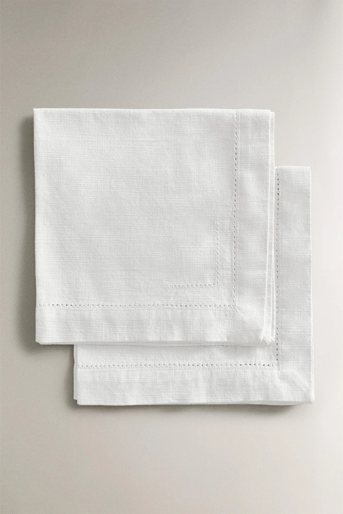 SERVIETTE DE TABLE COTON JOUR ÉCHELLE