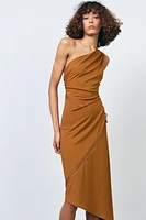 ASYMMETRIC ZIPPER DRESS