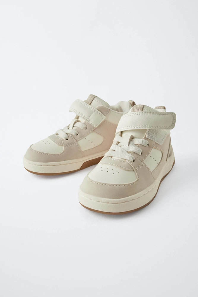 STRAP HIGH-TOP SNEAKERS
