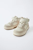 STRAP HIGH-TOP SNEAKERS