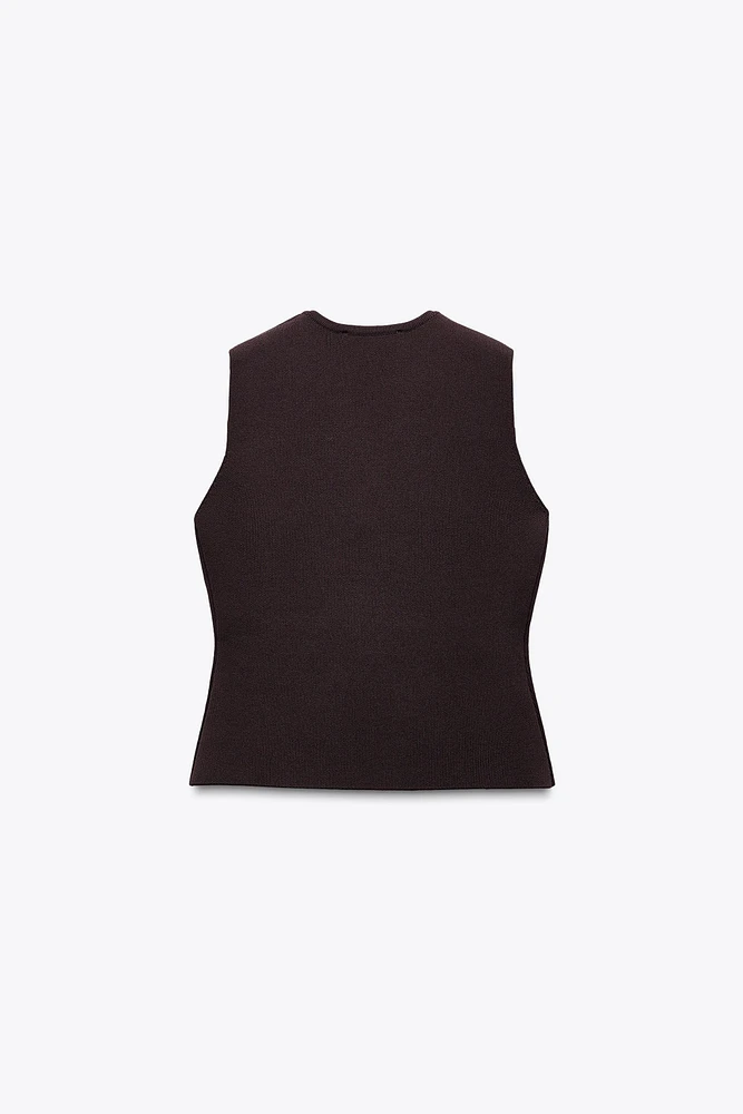 SMOOTH KNIT VEST TOP