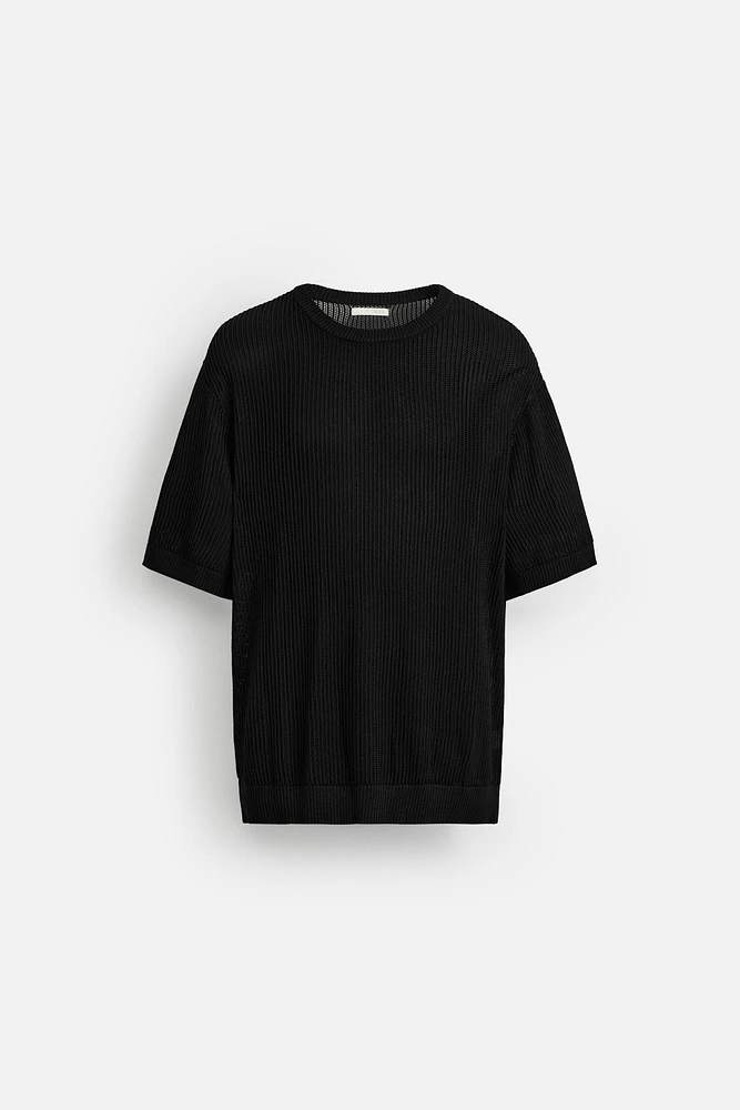 OPEN KNIT T-SHIRT