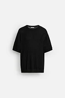 OPEN KNIT T-SHIRT
