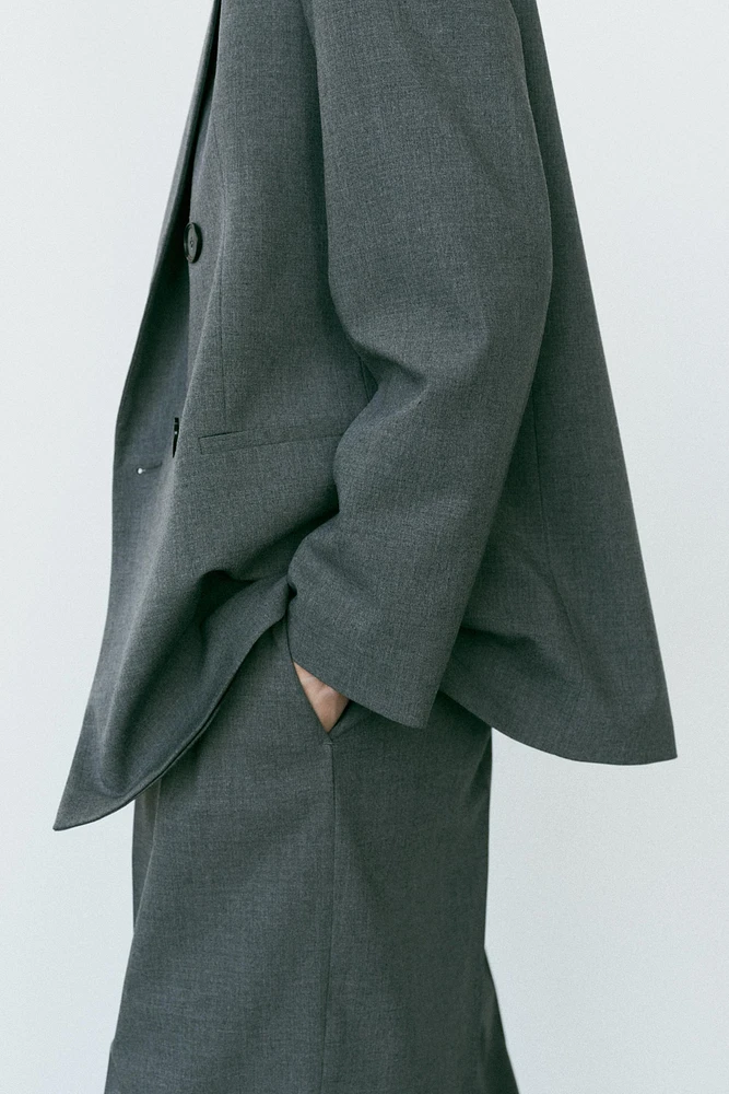 VESTE CROISÉE À ÉPAULETTES