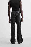 FLARE FIT ZIPPERED JEANS