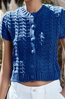 GILET EN MAILLE À MANCHES COURTES