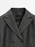 Veste de tailleur fluide en lin mélangé