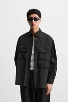 FLOWY UTILITY POCKET SHIRT