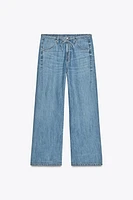 TRF FLOWY DRAWSTRING DENIM PANTS