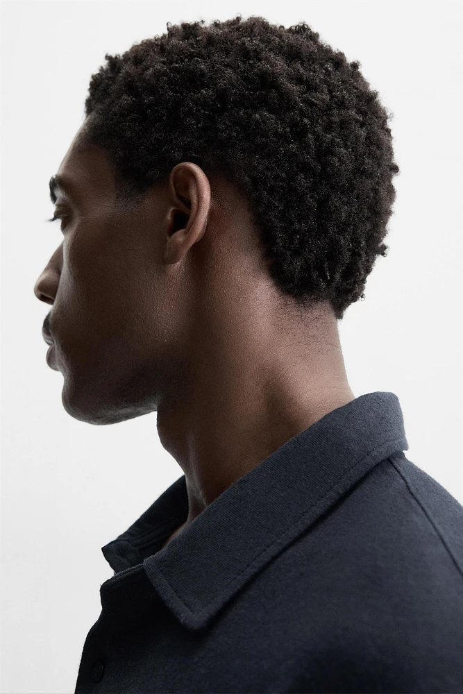LINEN COTTON POLO SHIRT